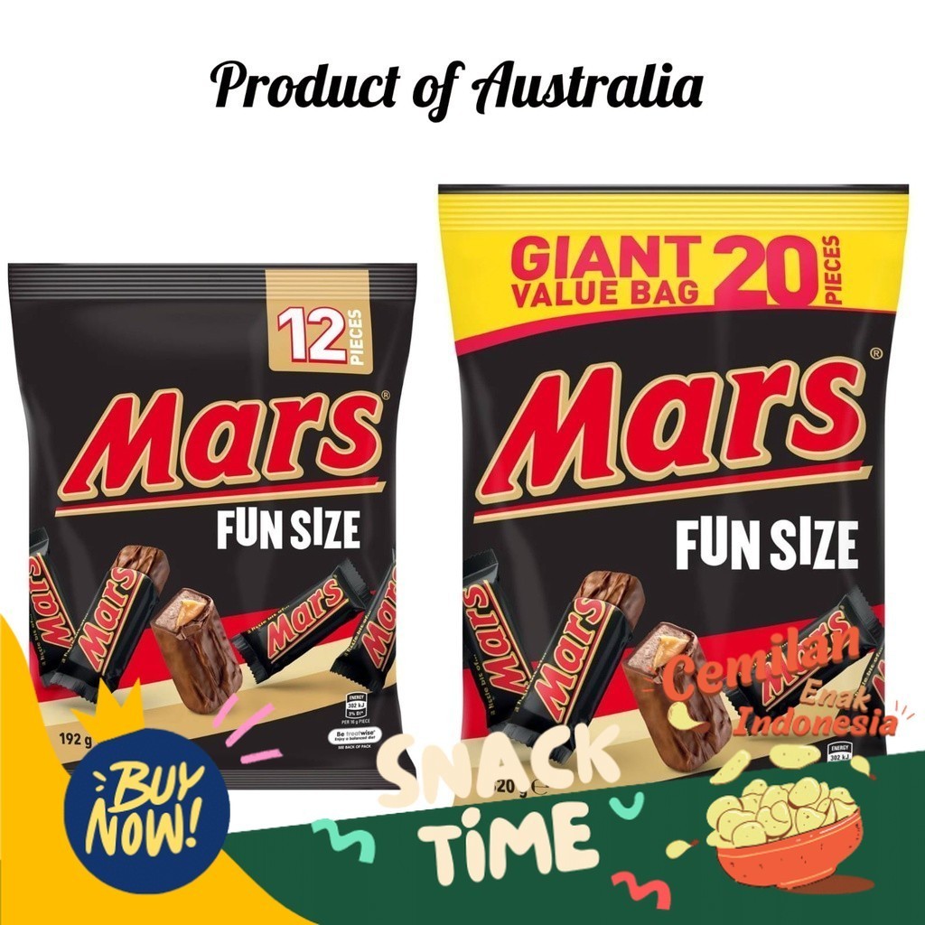 

Special Diskon Mars Chocolate Bars Medium Sharepack isi 12 dan 20 piece /Coklat Mars Australia/Snack Import Australia