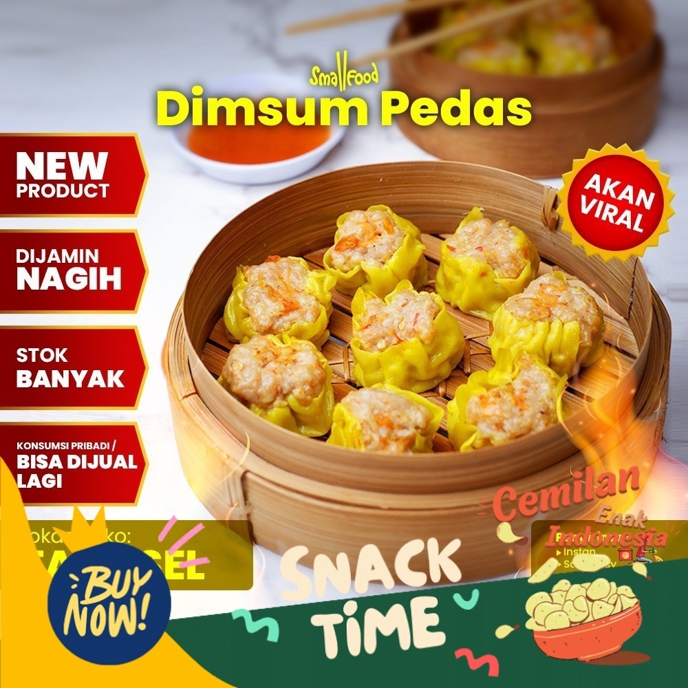 

Special Diskon 50 Pcs - Dimsum Ayam Pedas Frozen Cemilan Anak Halal - Smallfood