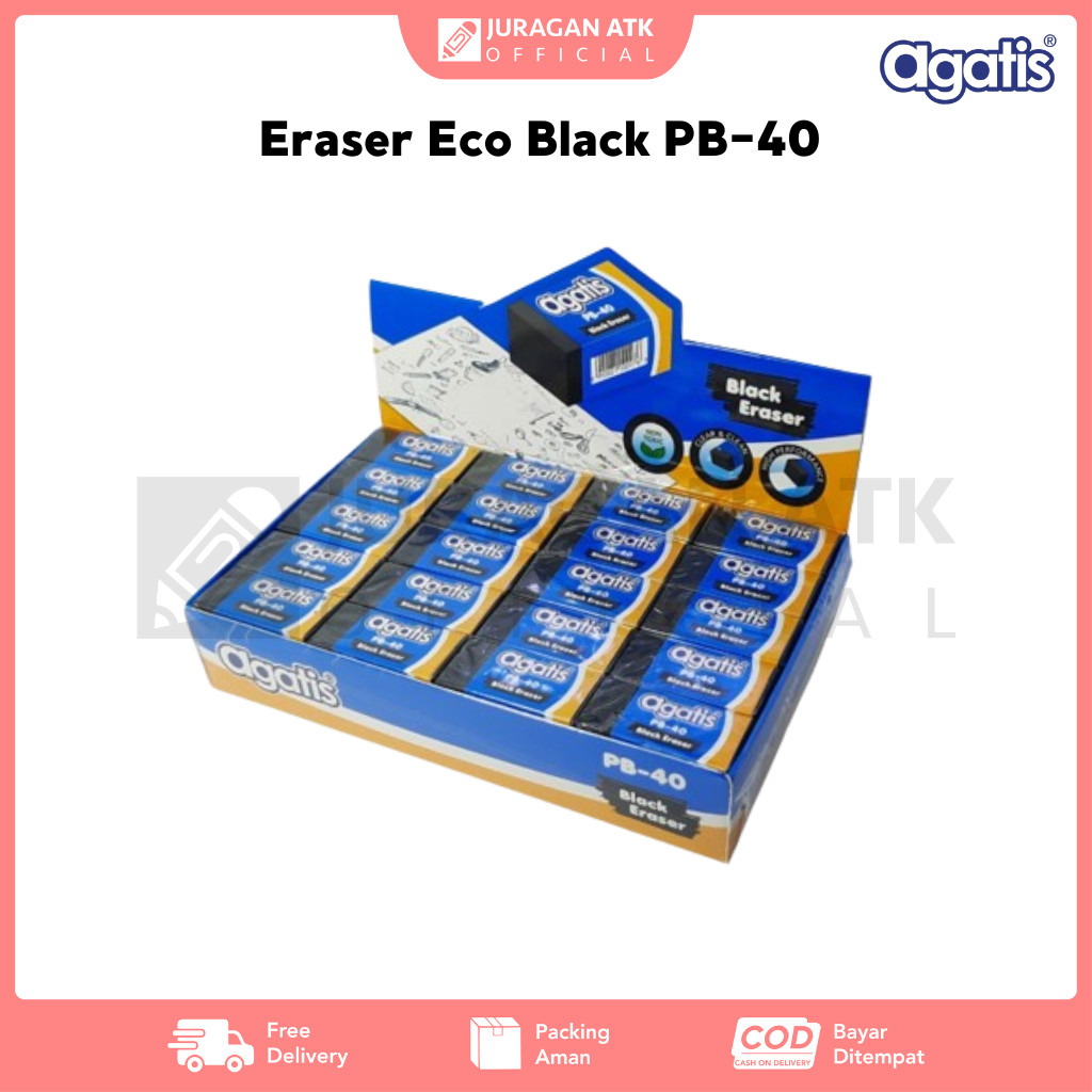 

Eraser Eco Black Agatis PB-40 / Penghapus Hitam Kecil Agatis PB-40