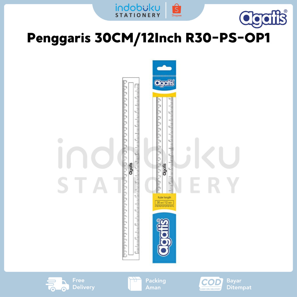 

Penggaris Agatis 30CM/12Inch R30-00PS-OP1
