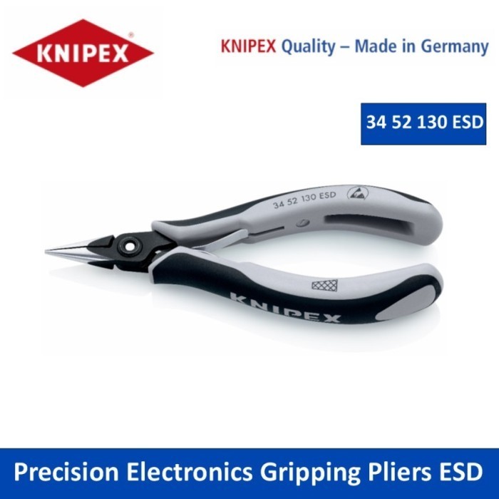 KNIPEX Tang 34 52 130 ESD Knipex Precision Electronics Gripping Pliers ESD
