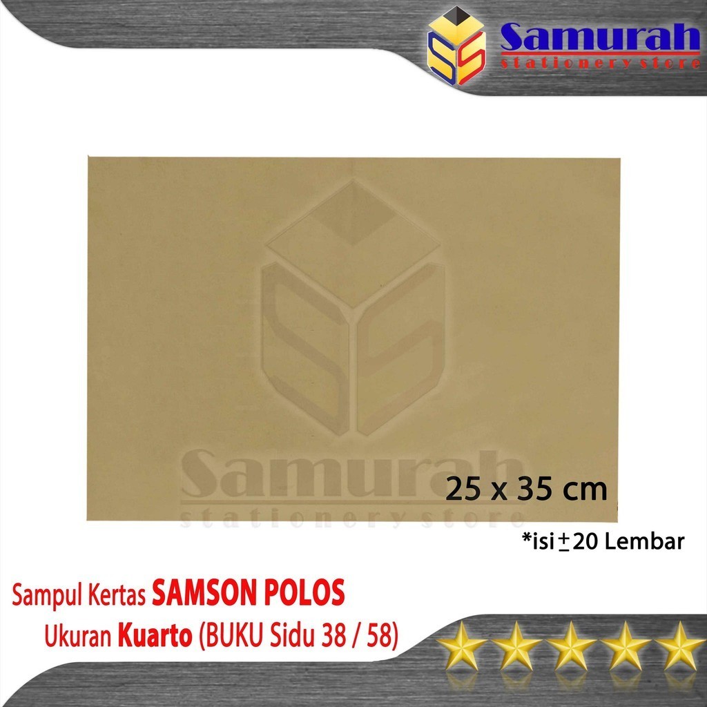 

Sampul Kertas Samson Coklat Buku Tulis Quarto - Sidu 38 58 / Buku kecil isi 20 lembar / Grade 2