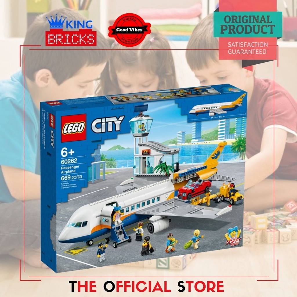 [PAperandMe] Mainan Anak LEGO Original CITY 60262 Passenger Aeroplane Edukasi Kreatif Pesawat Penump