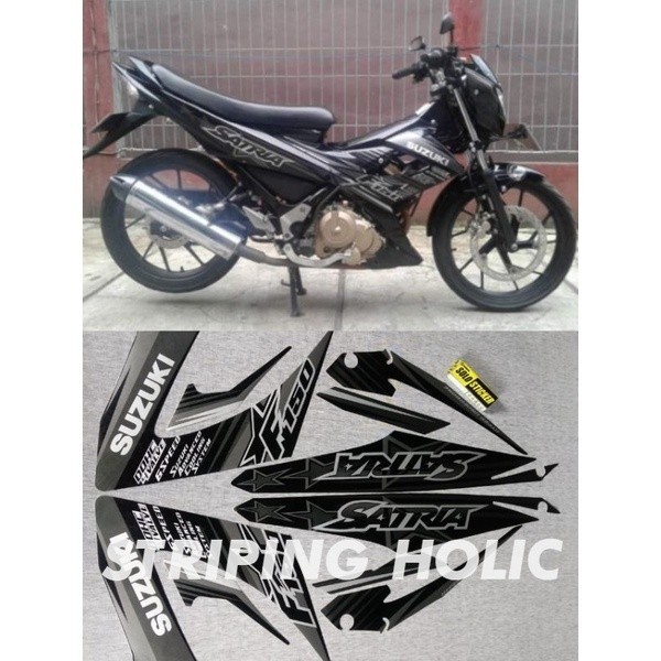 Striping Satria F FU 2014 BINTANG 150 Satria Fu hitam