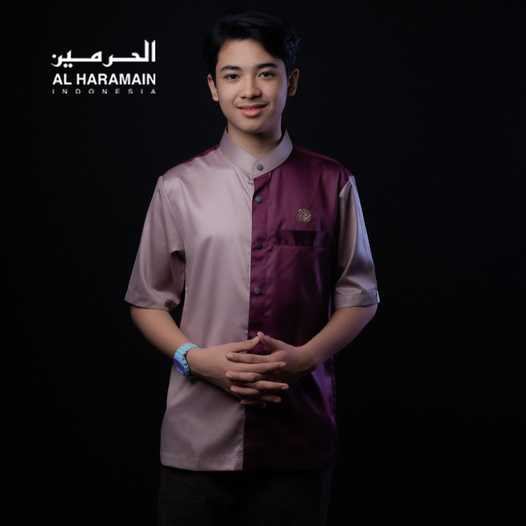 AL Haramain Kemeja Koko Pria Kombinasi (15) | Maroon | Coklat Susu | Hijau Botol | Hijau Lumut | Abu