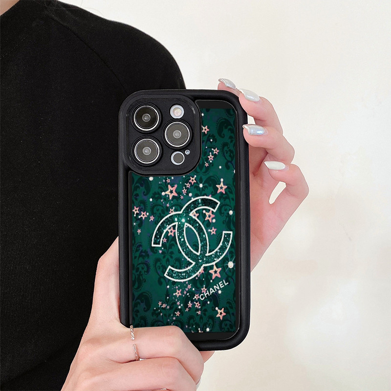 Black soft Chanel Case Brand cool pattern Supreme Chanel Gucci LV Case For iPhone  11 12 13 14 15 Pl