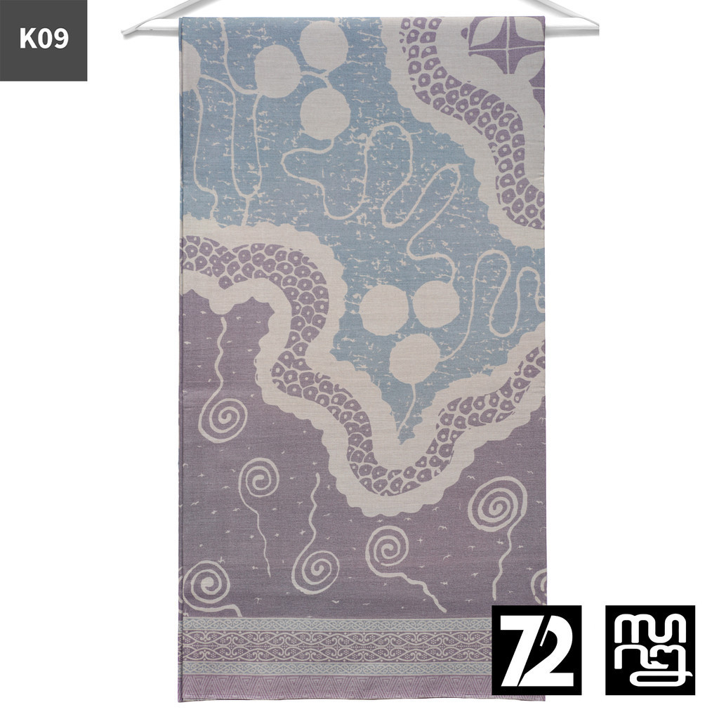 KAIN BATIK KATUN Premium  Motif Abstrak Naga Alam Warna Abu Biru 724697 Cap 72 Jarik Jarit Samping K