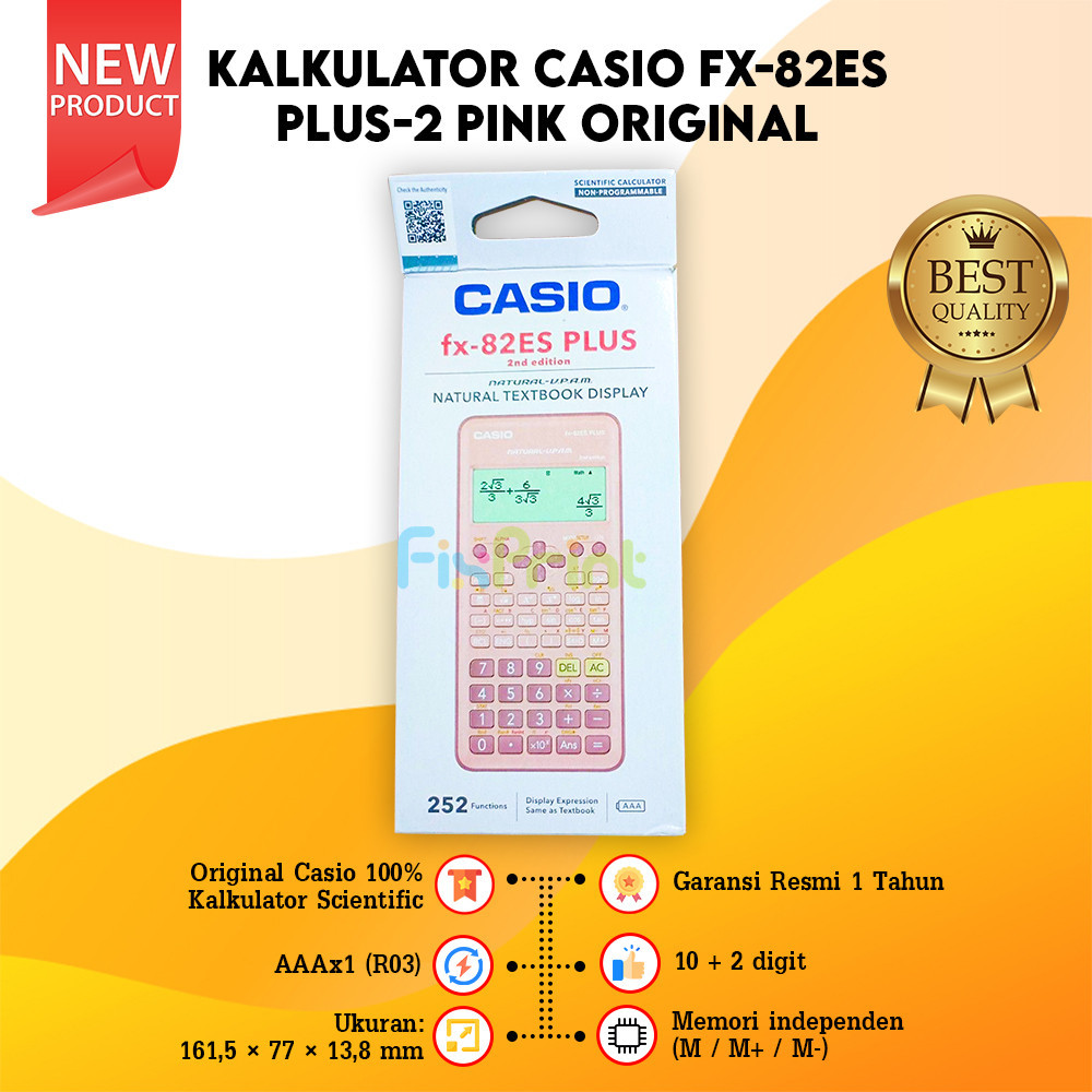

Casio fx-82ES PLUS Calculator Scientific Kalkulator Ilmiah New Origina