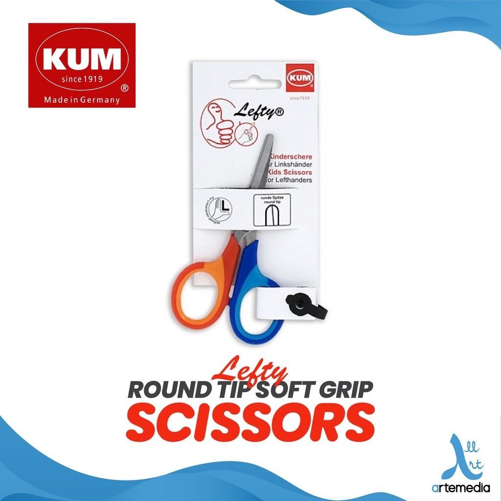 

KUM Scissors Lefty Round Tip Soft Grip Gunting Alat Tulis