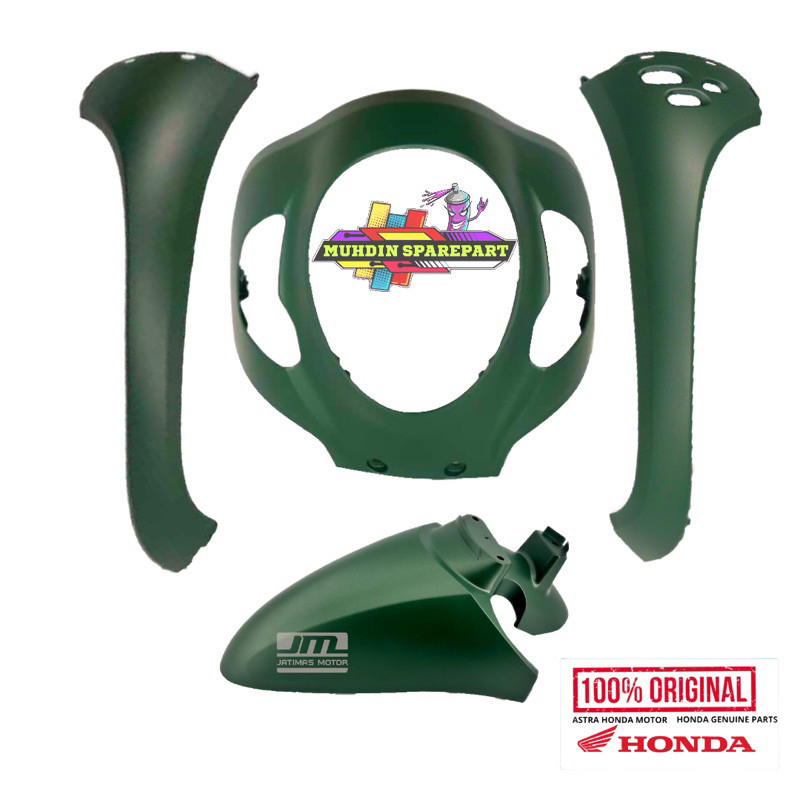 Paketan body depan scoopy scoopy new prestige k2f 2022-2023 hijau doff army ori