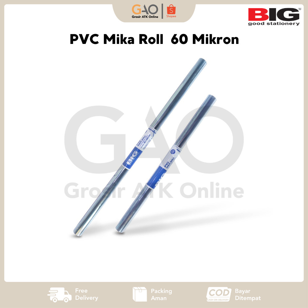 

PVC Mika Roll BIG / Sampul Buku Plastik Mika BIG Rol Tebal 60 Mikron