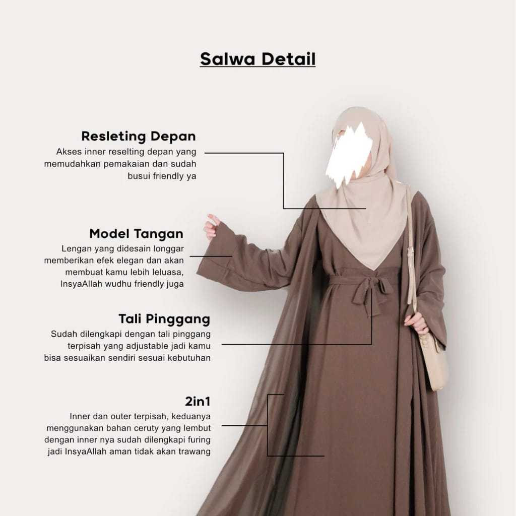 GAMIS WANITA UNTUK LEBARAN- GAMIS ABAYA OUTER SET 2 IN 1 | Gamis outer  dress Wanita | gamis abaya s