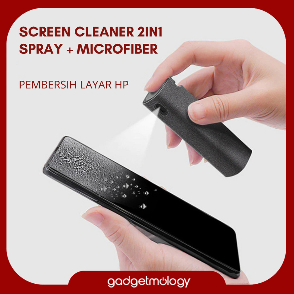 Screen cleaner spray + Kain Microfiber Cleaning Kit Portable 2in1 Semprotan Pembersih Layar LCD HP Laptop Tablet PC Monitor