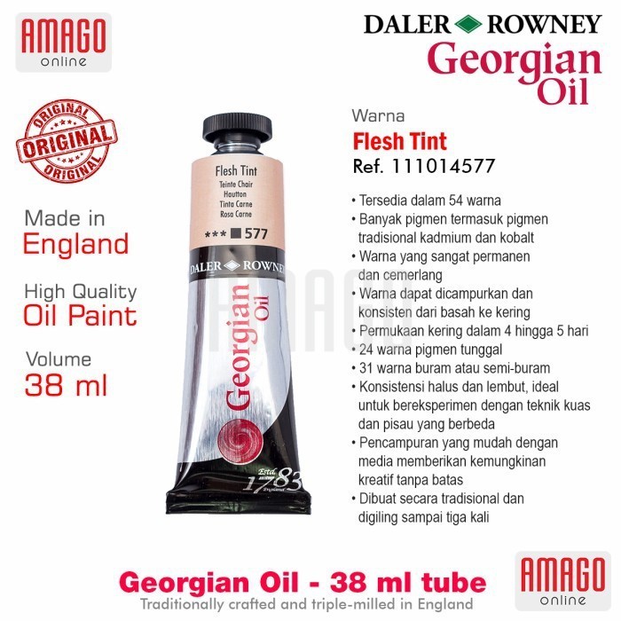 

DALER-ROWNEY Georgian Oil 38 ml - Cat Minyak Lukis - Flesh Tint - 111014577