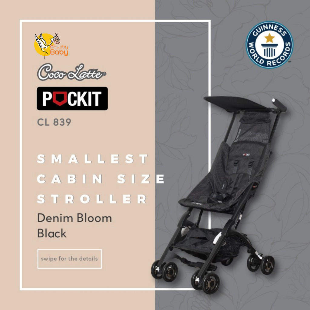 Cocolatte - Pockit Denim Bloom CL839 | Stroller Cabin size
