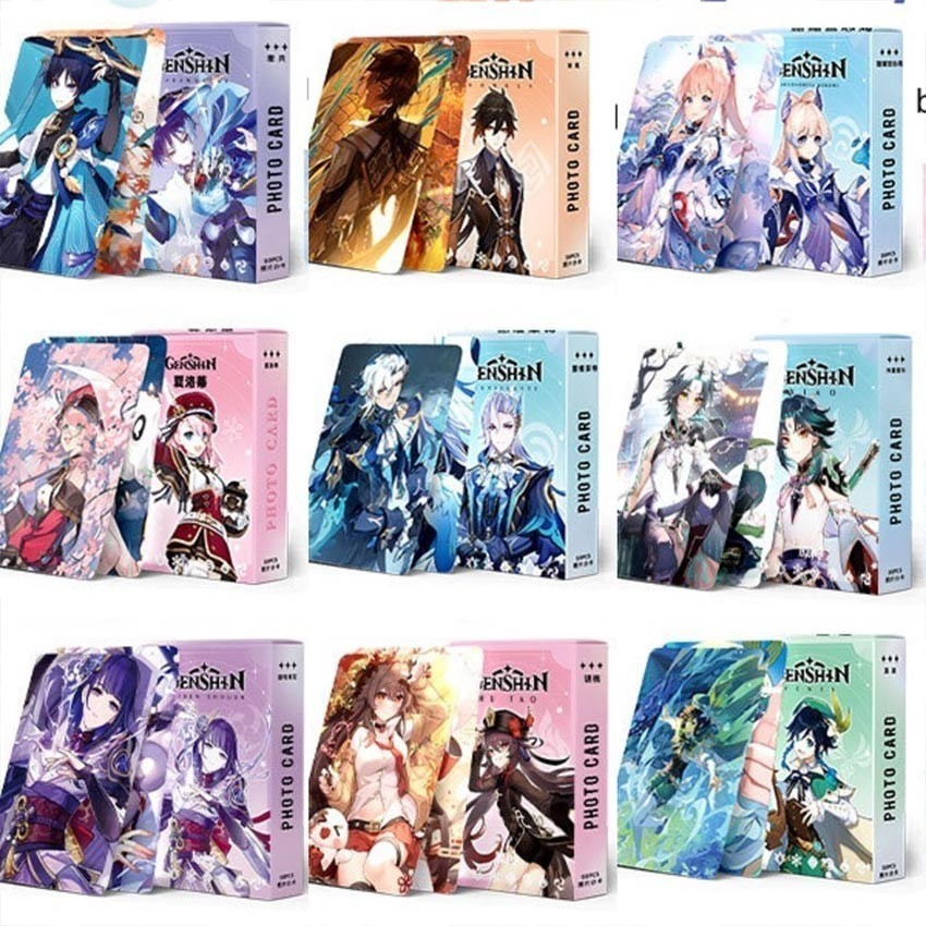 Hologram Pack Photocard Genshin Impact Photocard Lomocard Furina Leosley Neuvillette HuTao Xiao