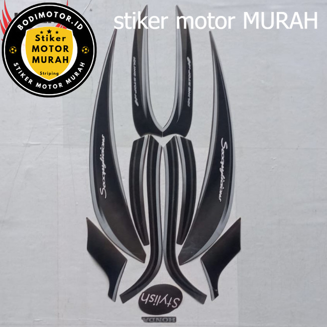 Stiker Striping Motor Honda Scoopy Staylish 2018 Lis Les Body Scoopy Staytlish 2018 Berkualitas lis 