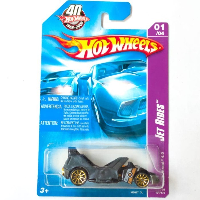 HW Hot Wheels Jet Threat 4.0 Abu-abu -DD24