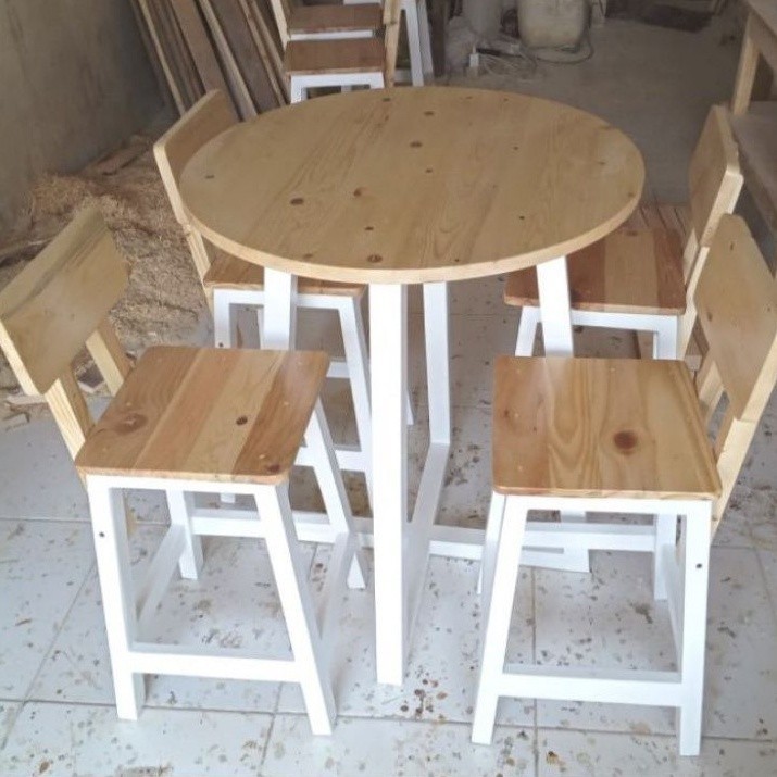 meja kaffe bulat meja makan terbaru termurah kayu jati Belanda