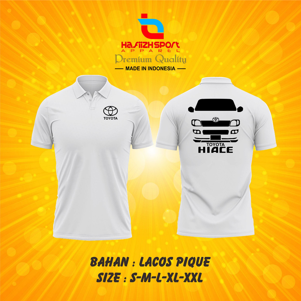 KAOS BAJU POLO KERAH TOYOTA HIACE / KAOS HIACE TERBARU