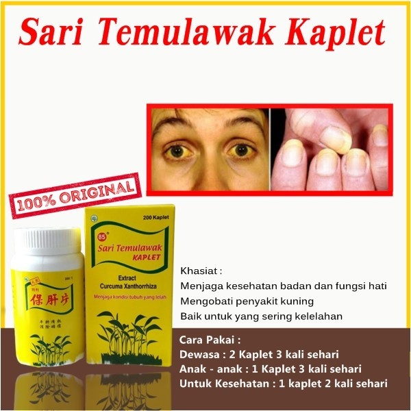 Sari Temulawak Kaplet Obat Cina Pemecah Batu Empedu Penyakit Liver Original