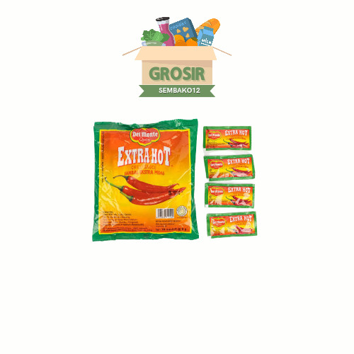 

Delmonte Extra Hot Sachet isi 24 Pcs / Delmonte Extra Hot Saus Sambal 24 x 9 gr / Delmonte Extra Hot Sachet 24 x 9 gram / Delmonte Extra Hot 1 Pak isi 24 Sachet