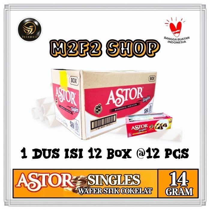 

GLK ASTOR Singles Wonderful Sensation Wafer Stick Cokelat - 14 gr (Karton)