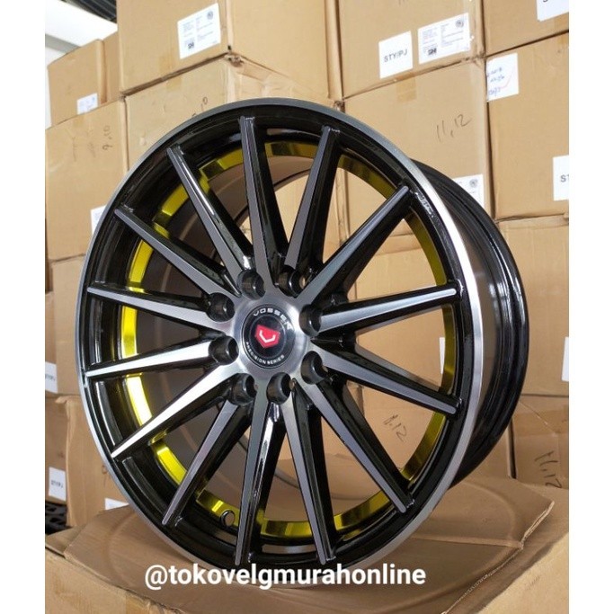 Tvmo Velg Mobil Ring 15 hole 8 Vossen VFS 2  Gold Undercut (4pcs)