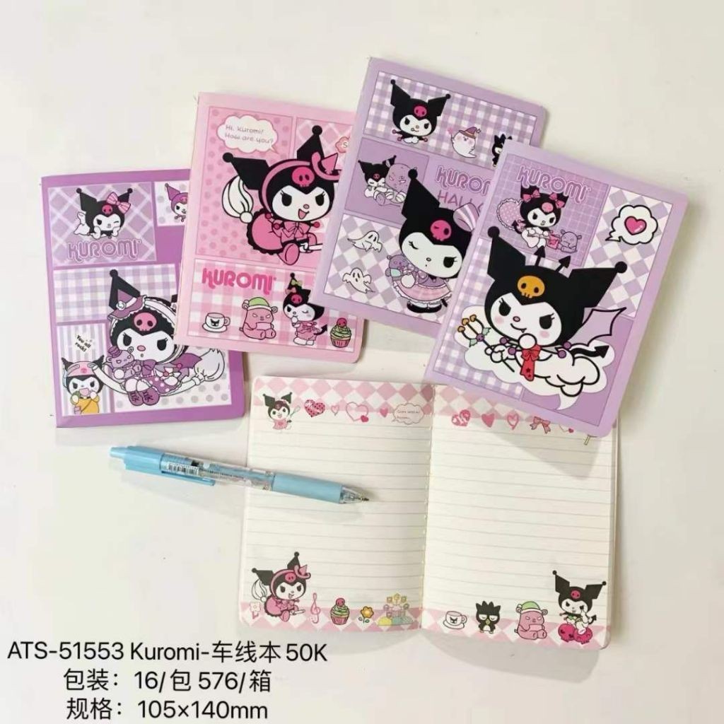 

Memo Notes Melody Kuromi Cinnamoroll Pochacco uk 10,5x14cm