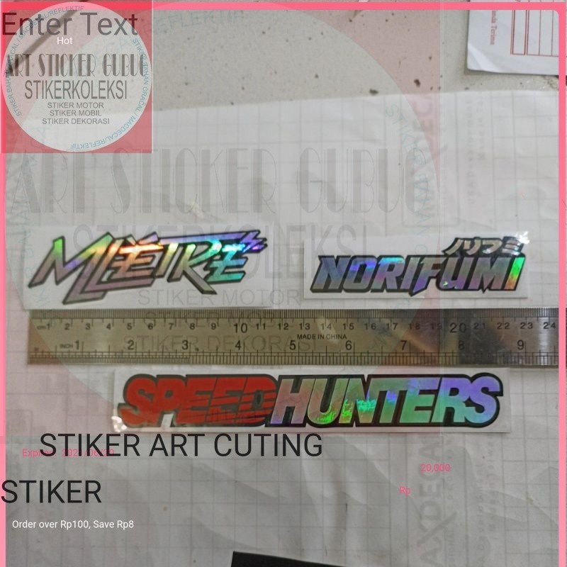 

Sticker hologram cutting kerren