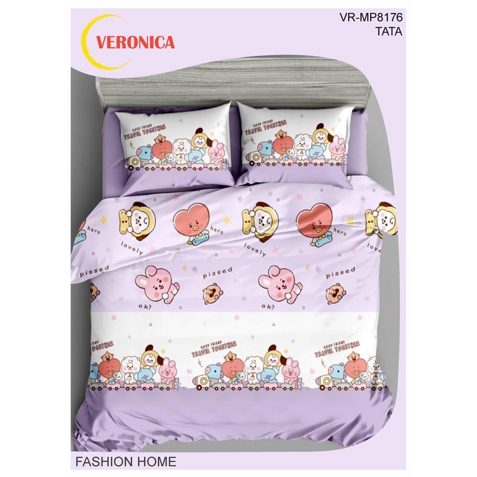 Idola Style Veronica Sprei 100 / 120 Micro Print Tinggi 30 cm MP-8176