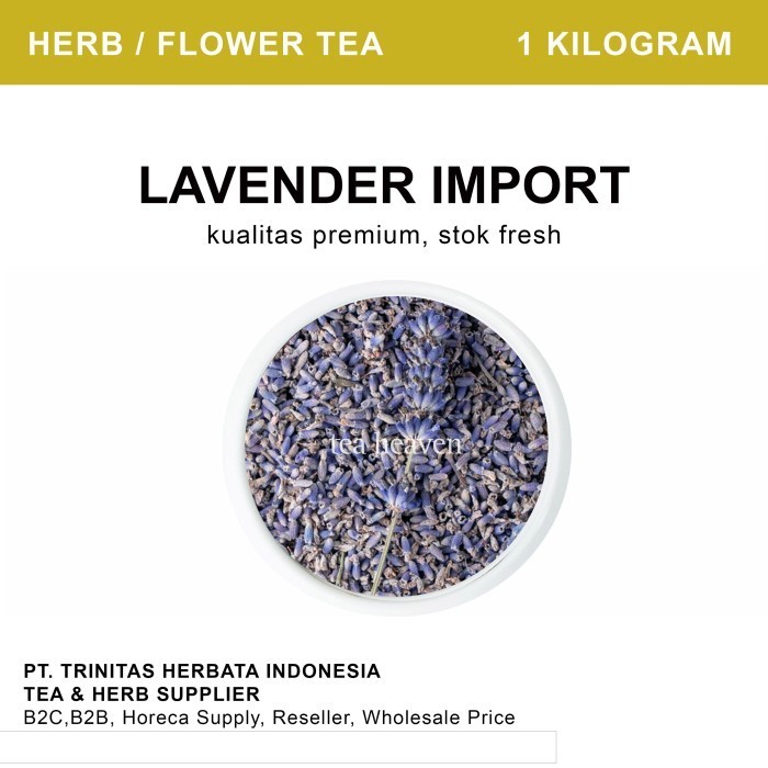 

Lavender Tea 1kg / Teh Bunga Lavender Premium / 1 kilo - 500gr