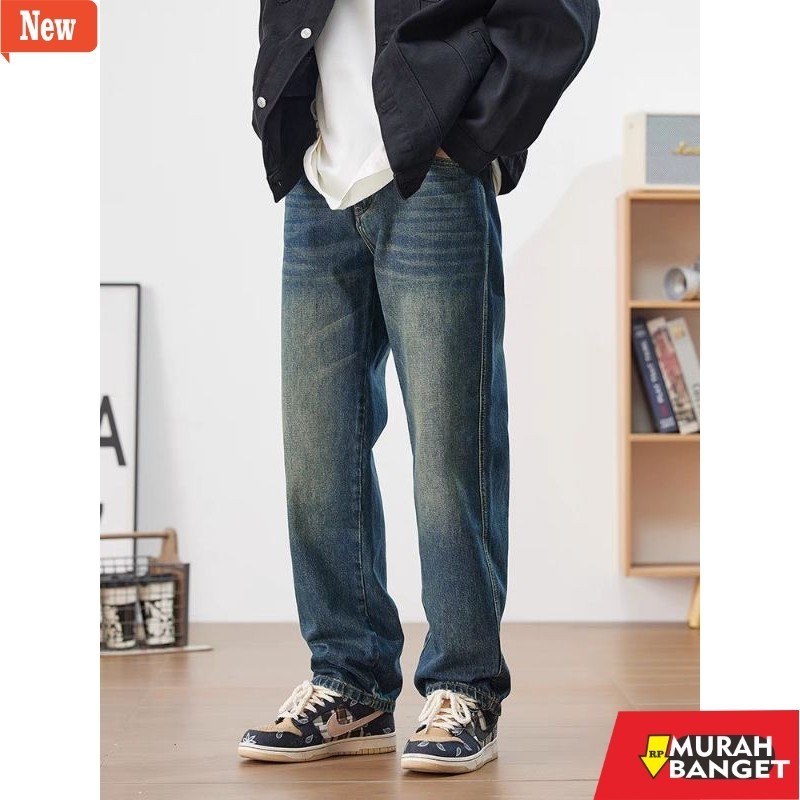 Celana denim pria- Celana Denim Panjang Pria Reguler - Baggy Jeans Premium