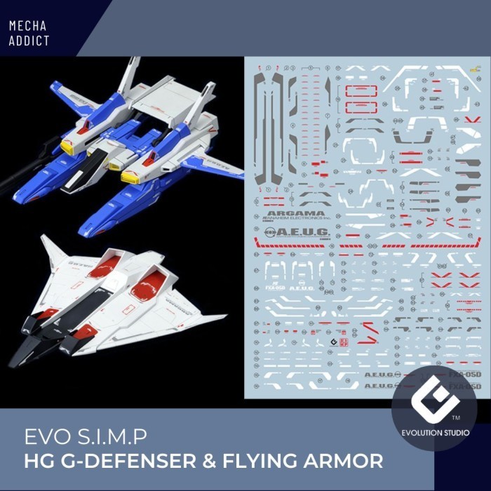 Water Slide Decal HG G Defenser & Flying Armor by EVO SIMP