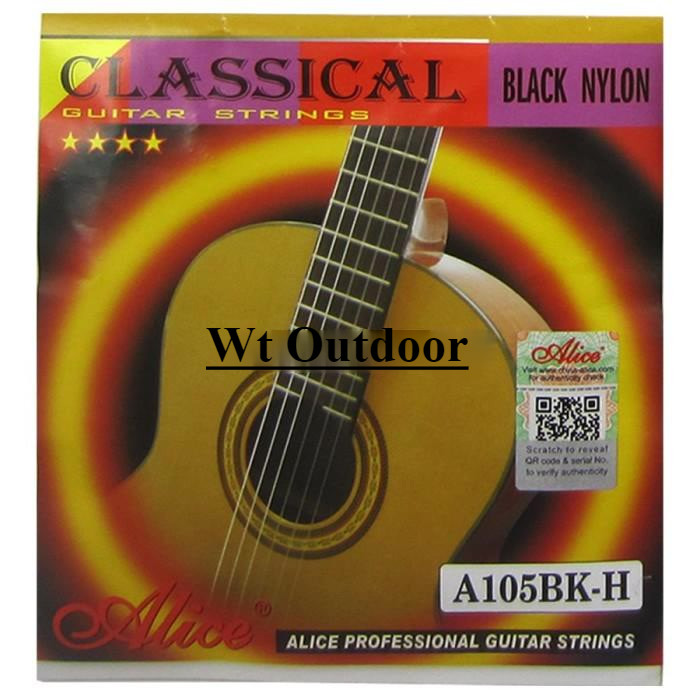 Senar Gitar Akustik Classic (Nylon) Alice Black Nylon