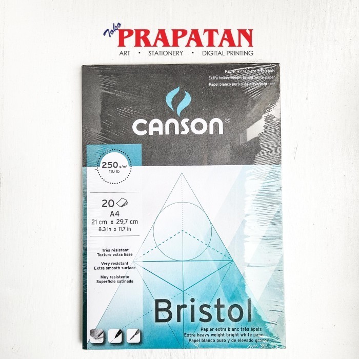 

Canson Bristol Extra Heavy Weight Bright White Paper Pad - A4 250GSM