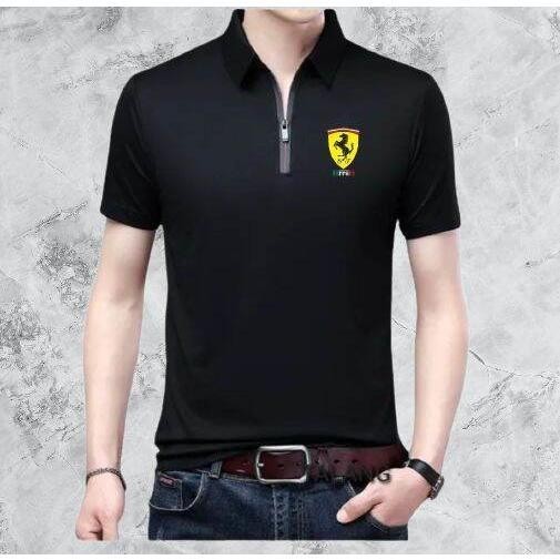 Kaos krah polo fera resleting / baju lengan pendek / kaos distro polo ziper pria tangan pendek / baj