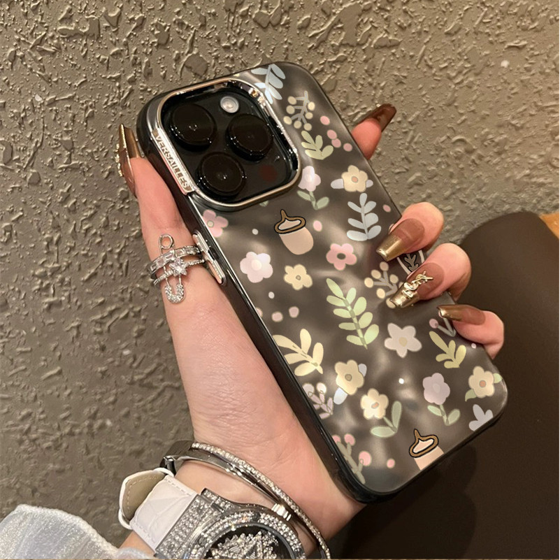 Rasa mewah, bunga segar, cangkang lembut ponsel iPhone 15 14 PLUS  11 12 13 14 15 PRO PRO MAX case