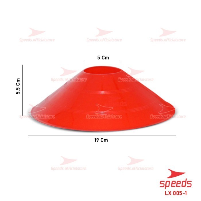Cone Mangkuk Alat Olahraga Latihan Lapangan Marker Sport 005-2 - 005-1 Merah