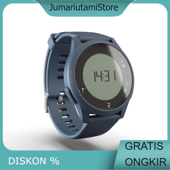 Kalenji ATW100 Jam Tangan Running Stoptch - Hitam - Biru