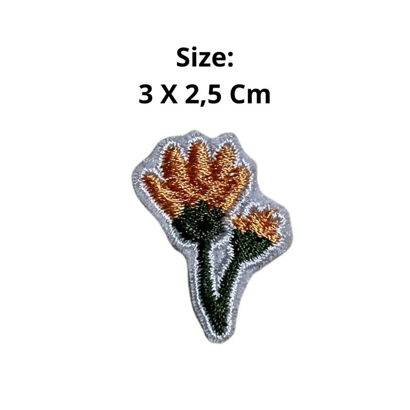 Bordir ( SUDAH ADA LEM TINGGAL SETRIKA ) BORDIR BUNGA MINI TEMPEL BISA DI JAHIT BORDIRAN LUCU BORDIL