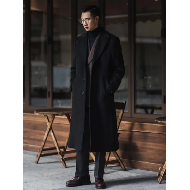 jaket jubah pria panjang selutut jumbo jaket jas blazer jubah coat