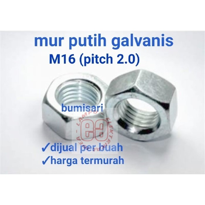 mur m16 galvanis | mur putih | mur m16 | mur galvanis murah