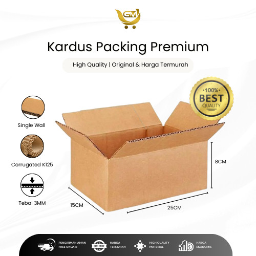 Kardus Packing Premium 25x15x8 - Karton Box Dus Packing Makanan Kardus Packing Murah