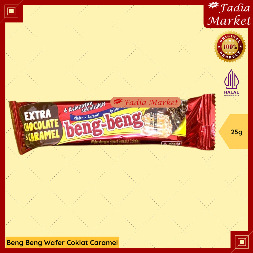 

Beng Beng Wafer Coklat Extra Caramel Snack Cemilan Lebaran 25g