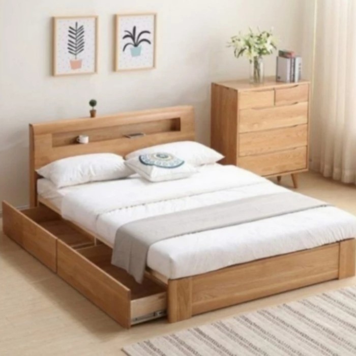 GFJ dipan kayu custom order sesuai chat untuk kasur 120x200