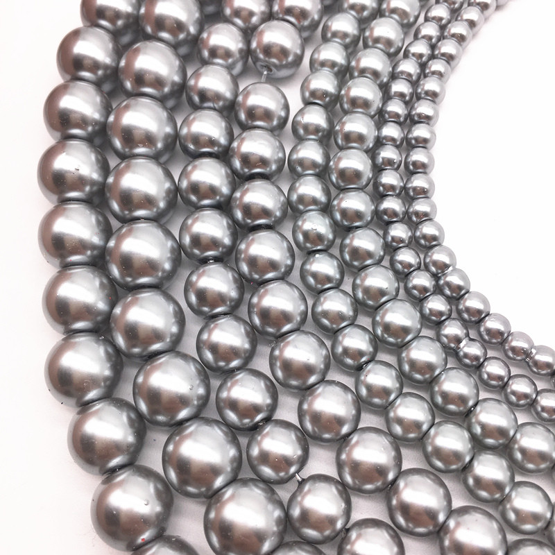 

4/6/8/10mm Round Ball Loose Glass Pearl Spacer Charm Beads DIY Jewelry Making #12