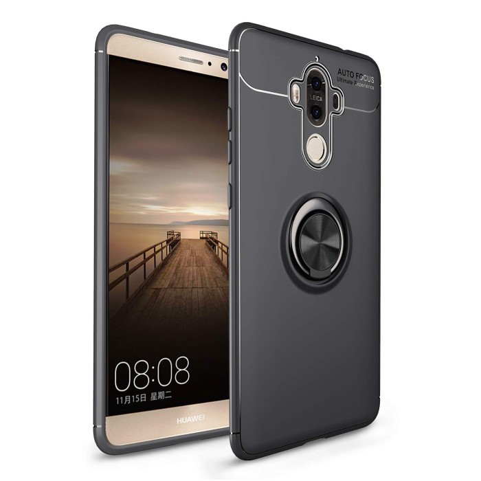Case Huawei Mate 9 / Mate 9 Pro SoftCase Carbon Invisible Ring Bracket - MATE 9 #SNWAUNW