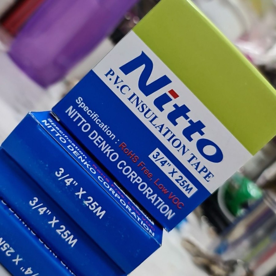 Isolasi Nitto 25Meter Hitam 3/4"x25m