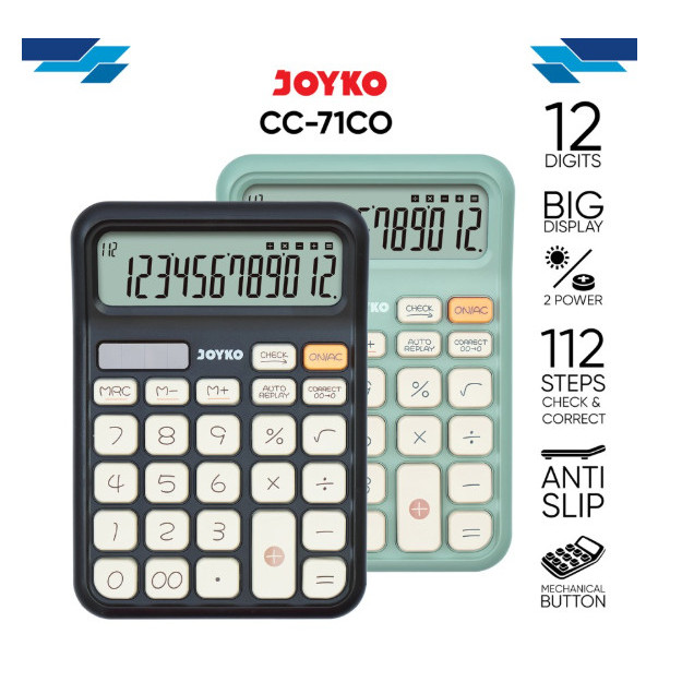

Calculator JOYKO CC-71CO 12 Digits Check & Correct/Kalkulator
